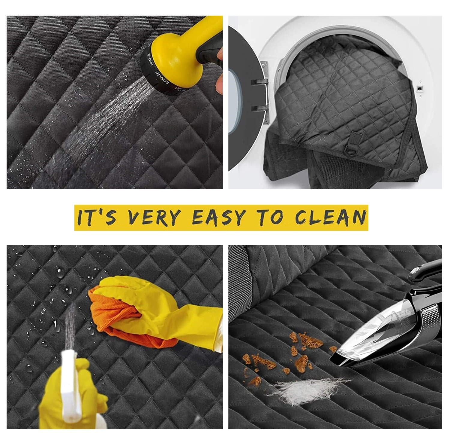 Waterproof Dog Seat Cover with View Mesh and Scratch Prevent Antislip for Trucks,Cars and SUV