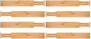 8 Pack Bamboo Adjustable Kitchen Drawer Dividers (Large, 44-55 cm)