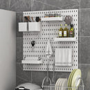 Pegboard Combination Kit with 4 Pegboards and 18 Accessories Modular Hanging for Wall Organiser