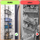 4 Tier Adjustable Baskets Over Door Pantry Organiser for Home Kitchen
