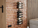 Set 2 Pcs Metal Wall Mount Wine Rack for Wine Bottles, Liquor, Champagne (Holds 10 Bottles)