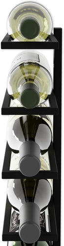 Set 2 Pcs Metal Wall Mount Wine Rack for Wine Bottles, Liquor, Champagne (Holds 10 Bottles)