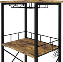 CARLA HOME Freestanding Wine Rack for 20 Bottles with Wood Countertop and Sturdy Metal Frame