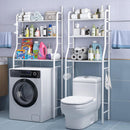 CARLA HOME 3-Tier Over The Toilet Storage Rack with Hooks & Paper Holder for Bathroom & Laundry Room