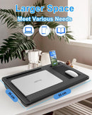 CARLA HOME Oversized Portable Lap Desk with Cushion,Mouse Pad, Tablet and Phone Holder which Fits Up to 17 Inch Laptops for Bed or Sofa (Black)