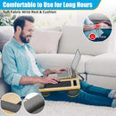 CARLA HOME Oversized Portable Lap Desk with Cushion,Mouse Pad, Tablet and Phone Holder which Fits Up to 17 Inch Laptops for Bed or Sofa (Black)
