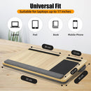 CARLA HOME Oversized Portable Lap Desk with Cushion,Mouse Pad, Tablet and Phone Holder which Fits Up to 17 Inch Laptops for Bed or Sofa (Brown)