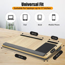 CARLA HOME Oversized Portable Lap Desk with Cushion,Mouse Pad, Tablet and Phone Holder which Fits Up to 17 Inch Laptops for Bed or Sofa (Brown)