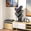 CARLA HOME 5-Tier Tree Bookshelf Storage Rack for Home Office or Bedroom (Black)