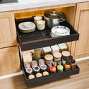 CARLA HOME Pack Pull Out Cabinet Organizer Expandable for Cabinets with Adjustable Slide Out Shelves and Easy Installation (Black)