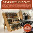 CARLA HOME 3 Tier Bamboo Spice Rack, Countertop Jar Organiser, Kitchen