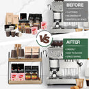 CARLA HOME 2-Tier Wooden Coffee Station Rack Organizer for Coffee Bar, Condiments, Syrups, Storage Jars & Spice Storage Shelf