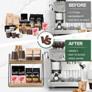 CARLA HOME 2-Tier Wooden Coffee Station Rack Organizer for Coffee Bar, Condiments, Syrups, Storage Jars & Spice Storage Shelf