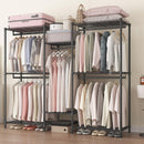 CARLA HOME Heavy Duty Clothing Garment Rack Organizer with Hanging Rods & Storage Shelves for Clothes, Shoes & Wardrobe