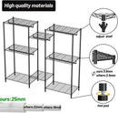 CARLA HOME Heavy Duty Clothing Garment Rack Organizer with Hanging Rods & Storage Shelves for Clothes, Shoes & Wardrobe