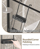 CARLA HOME Over the Door 2-tier Shower Caddy Organizer Shelf with Hooks for Bathroom