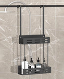 CARLA HOME Over the Door 2-tier Shower Caddy Organizer Shelf with Hooks for Bathroom