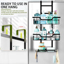 CARLA HOME Over the Door 3-tier Shower Caddy Organizer Shelf with Hooks for Bathroom