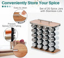 CARLA HOME 20-Jar Spice Rack Organizer Storage for Kitchen Countertop or Cabinet
