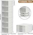 CARLA HOME 6-Tier Stackable Shoe Storage Box Organizer with Clear Door for Closet, Entryway or Cabinet