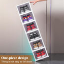 CARLA HOME 3-Tier Stackable Shoe Storage Box Organizer with Clear Door for Closet, Entryway or Cabinet