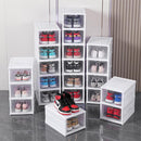 CARLA HOME 3-Tier Stackable Shoe Storage Box Organizer with Clear Door for Closet, Entryway or Cabinet