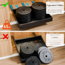 CARLA HOME 2 Pack Pull Out Cabinet Organizer Expandable for Cabinets with Adjustable Slide Out Shelves and Easy Installation (Black)