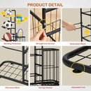 CARLA HOME 7 Tier Ball Storage Rack - Sports Organiser - Black - Basketball Storage Rack
