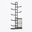 CARLA HOME 7 Tier Ball Storage Rack - Sports Organiser - Black - Basketball Storage Rack