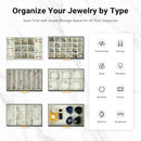 CARLA HOME  6-Layer Large Jewelry Organizer Box for Women with Mirror, Drawers, Hooks & Dividers for Rings, Necklaces, Bracelets, Ideal Gift for Women (Black)