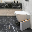 CARLA HOME 2 pack Toilet Paper Storage Basket Holds Up to 12 Rolls with Bamboo Lid and Handle for RV Closet (Grey)