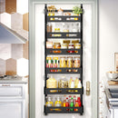 CARLA HOME 6 Tier Over the Door Organizer with Adjustable Metal Pantry Storage Rack and Hanging Baskets for Kitchen and Bathroom
