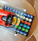 CARLA HOME 60 Coffee Pod Holder Drawer with Tempered Glass Capsule Organizer for Nespresso Pods and Sliding Drawer for Kitchen Countertop