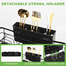 CARLA HOME Expandable Dish Drying Rack with Drainage Spout, Utensil Holder & Drainboardfor Kitchen Countertop Organizer (2 tier)