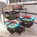 CARLA HOME Metal 5-Tier Rolling Vegetable and Fruit Basket Cart Stand for Kitchen & Storage