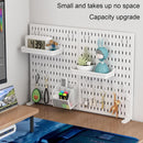 CARLA HOME Desk Pegboard Organizer Kit with Hooks, Tray & Mount Ideal for Office, Gaming Setup & Home Workspace Organization (White)