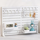 CARLA HOME 2 Pack Desk Pegboard Organizer Kit with Hooks, Tray & Mount Ideal for Office, Gaming Setup & Home Workspace Organization (White)