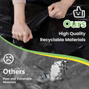 CARLA HOME 6-Pack Large Moving Storage Bags with Zippers & Handles with 95 Liters Capacity for Space Saving, Travel, Camping & Organization (Black)