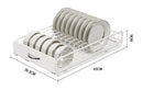 CARLA HOME 2 Pack Pull Out Dish Rack for Kitchen Cabinet with Slide Out Drawer Organizer for Plates, Bowls & Utensils
