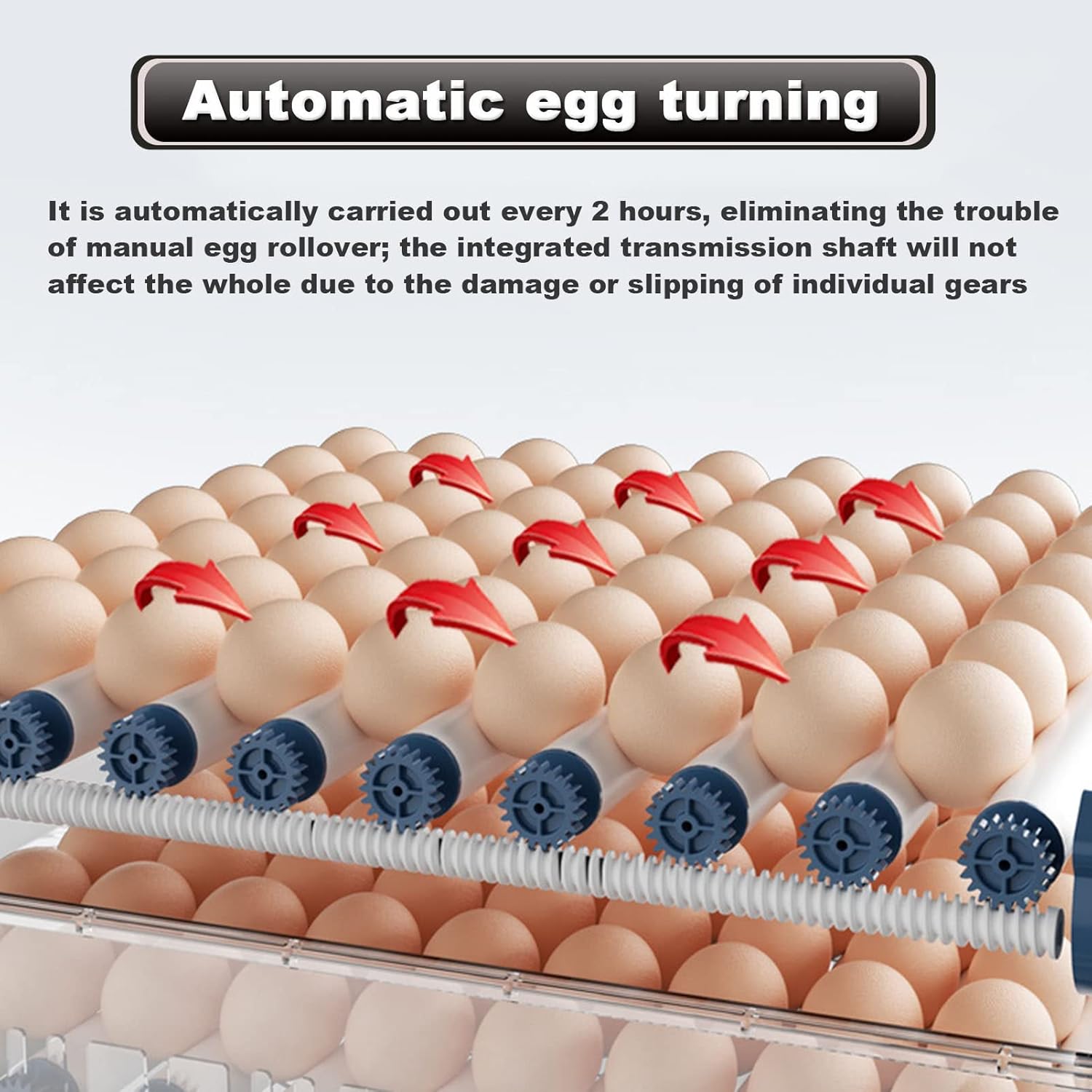 CARLA HOME 128 Egg Incubator with Automatic Turning, LED Display, Humidity & Temperature Control, Auto Water System & Built-in Egg Candler for Chicken, Duck, Quail, Goose