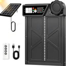 CARLA HOME Solar Automatic Chicken Coop Door with Timer, Light Sensor, Remote Control, Anti-Pinch, LED Screen & USB Charging