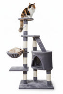 CARLA HOME 120cm Cat Tree for Indoor Cats with Condo, Hammock & Plush Perchfor for Kittens & Adult Cats