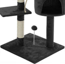 CARLA HOME 140cm Cat Tree for Indoor Cats with Plush Perch, Sisal Scratching Posts & Condo for Kittens & Adult Cats (Dark Grey)