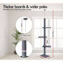 CARLA HOME Floor to Ceiling Cat Tree Tower  with Adjustable Height 230-286cm for Indoor Cats (Grey)