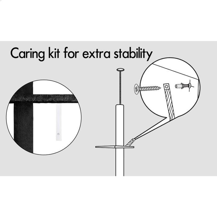 CARLA HOME Floor to Ceiling Cat Tree Tower  with Adjustable Height 230-286cm for Indoor Cats (Grey)