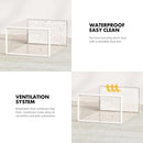 CARLA HOME 6-Pack Clear Stackable Shoe Storage Boxes - White - Shoe Box Storage