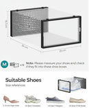 CARLA HOME 12-Pack Clear Stackable Shoe Storage Boxes - Black - Shoe Box Storage