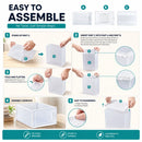 CARLA HOME 12-Pack Clear Stackable Shoe Storage Boxes - White - Shoe Box Storage