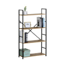 CARLA HOME 4 Tier Bookshelf - Industrial Display Shelf - Brown - Rustic - Steel - Living Room Office