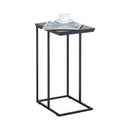 CARLA HOME C - Shape Side Table - Black Metal End Table - Classic - 2 - tier Side Table